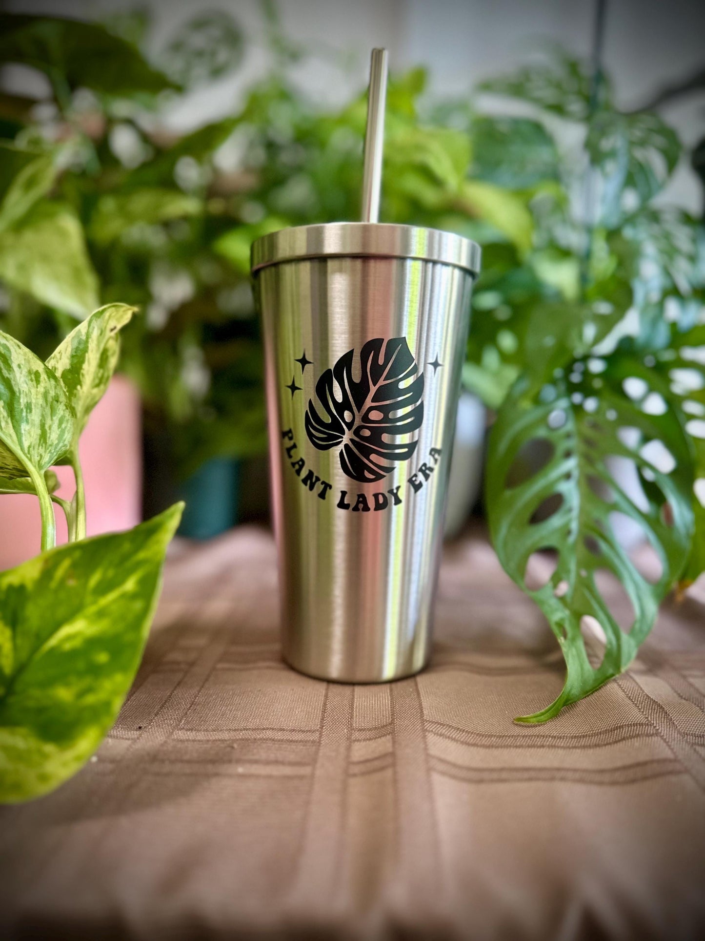 Stainless Steel Plant Theme Tumbler