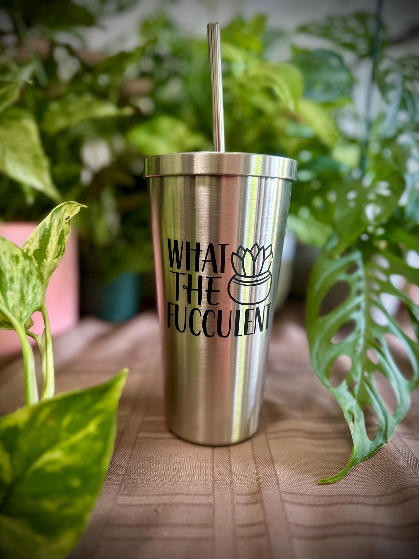 Stainless Steel Plant Theme Tumbler