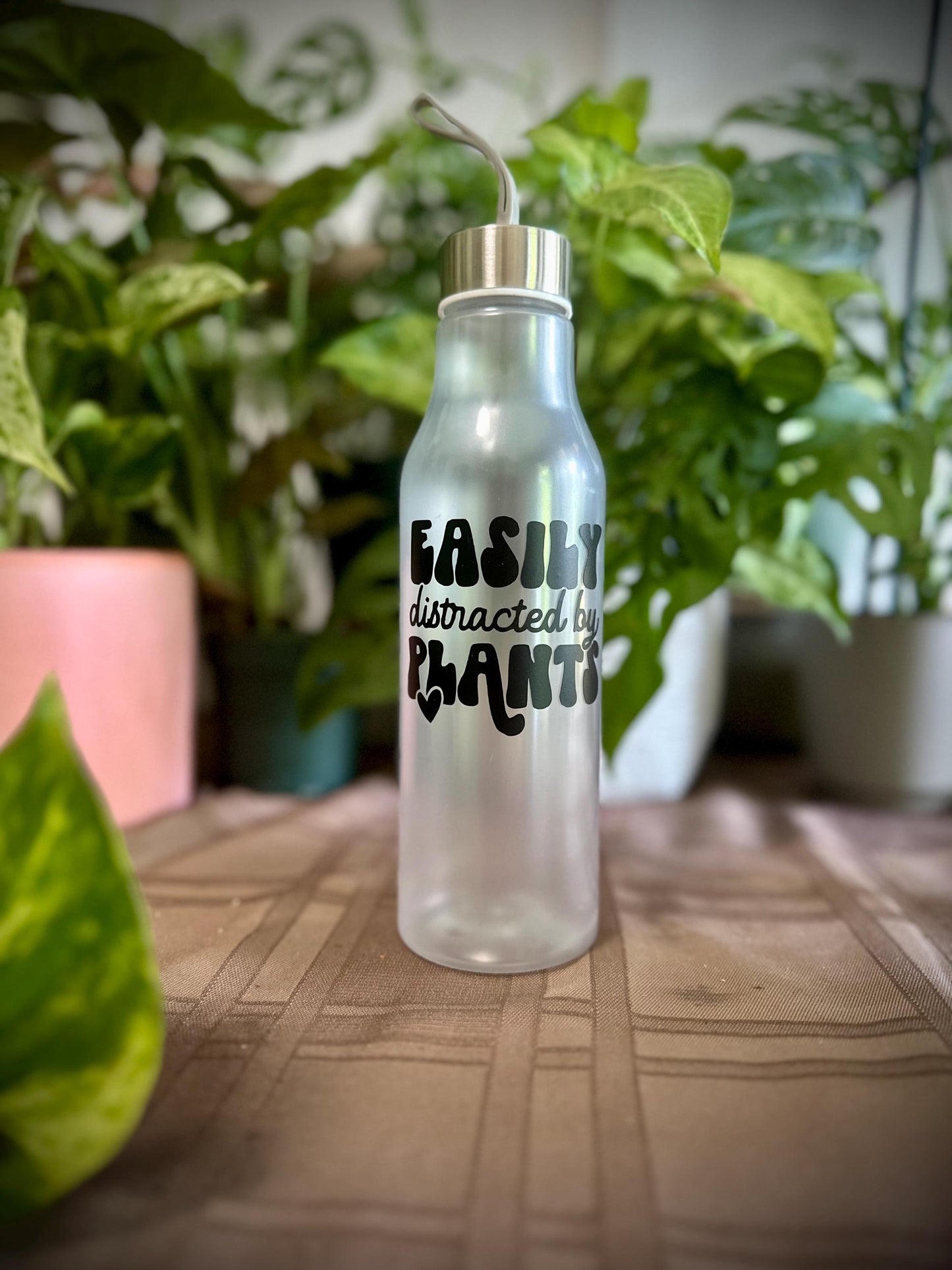 Houseplant Themed Plastic Hydro Flask Water Bottle