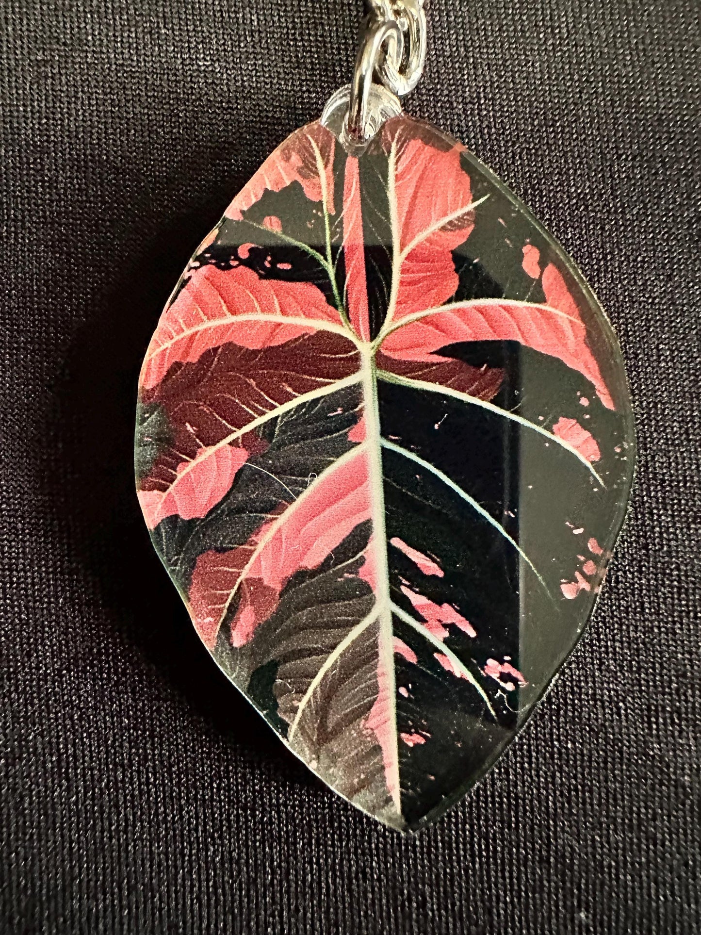 Houseplant Leaf Acrylic Key Chain. Variety of Plant Types!