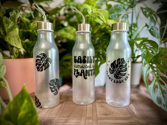 Houseplant Themed Plastic Hydro Flask Water Bottle